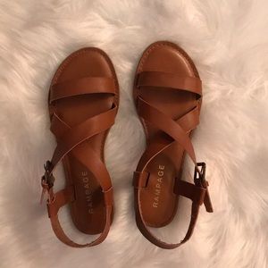 RAMPAGE CHESTNUT COLOR SANDALS SIZE 8
